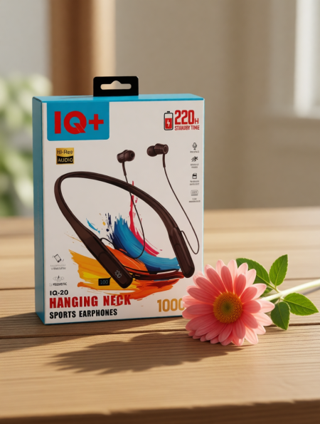 IQ+ IQ-20 Hanging Neck Sports Earphones | 220 Hours