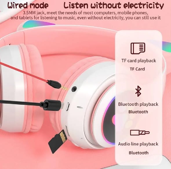 STN-28 Over-Ear Bluetooth Headphone Pink Colour