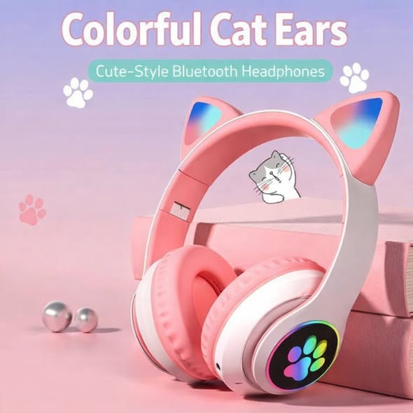 STN-28 Over-Ear Bluetooth Headphone Pink Colour
