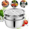 3 3-in-1 Vegetable Cutter with Drain Basket