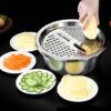 4 3-in-1 Vegetable Cutter with Drain Basket