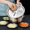5 3-in-1 Vegetable Cutter with Drain Basket