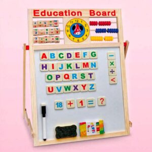 FB_IMG_1777384582921 Wooden Alphabet (English) and Number Teaching Board