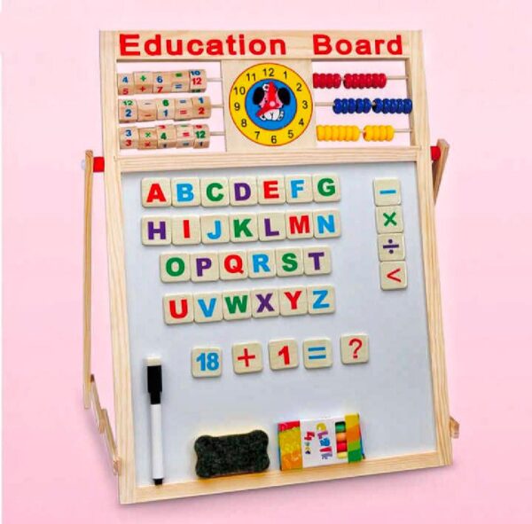 FB_IMG_1777384582921 Wooden Alphabet (English) and Number Teaching Board
