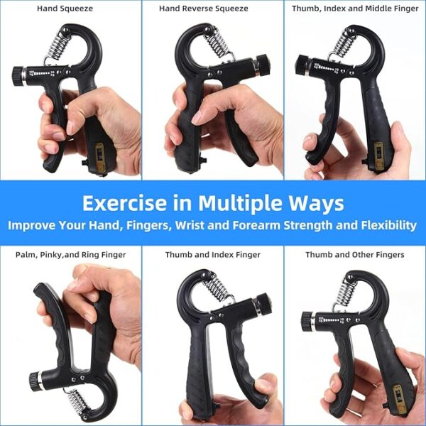 Hand Grip Strengthener 10-100KG with Counter